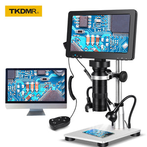 TDKMR 1200X 1080P USB High Definition Electronic Digital Microscope 7 Inch Large LCD Display for Soldering Cell Phone Repair