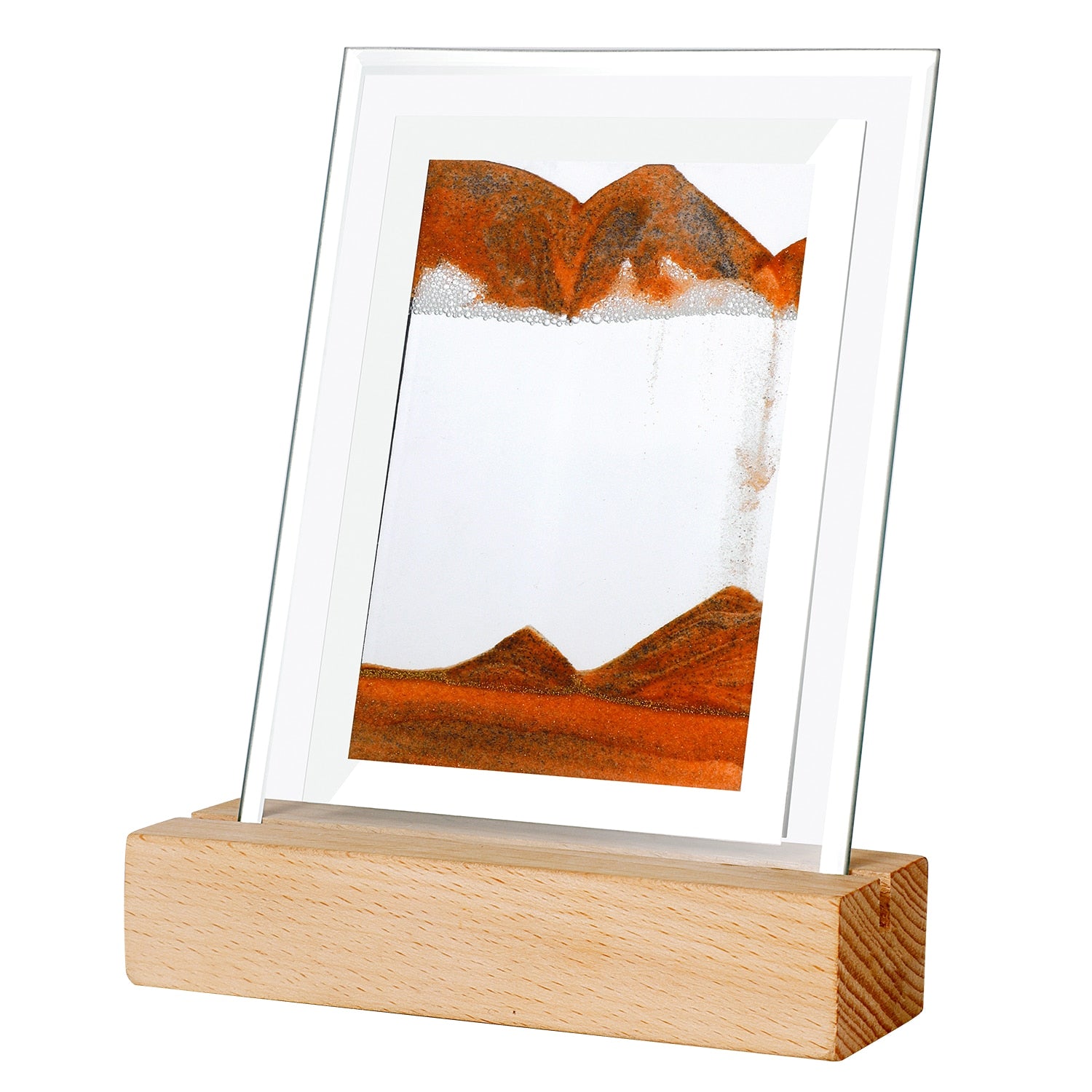 7/12inch Moving Sand Art Picture Round Glass 3D Deep Sea Sandscape In Motion Display Flowing Sand Frame Sand Painting