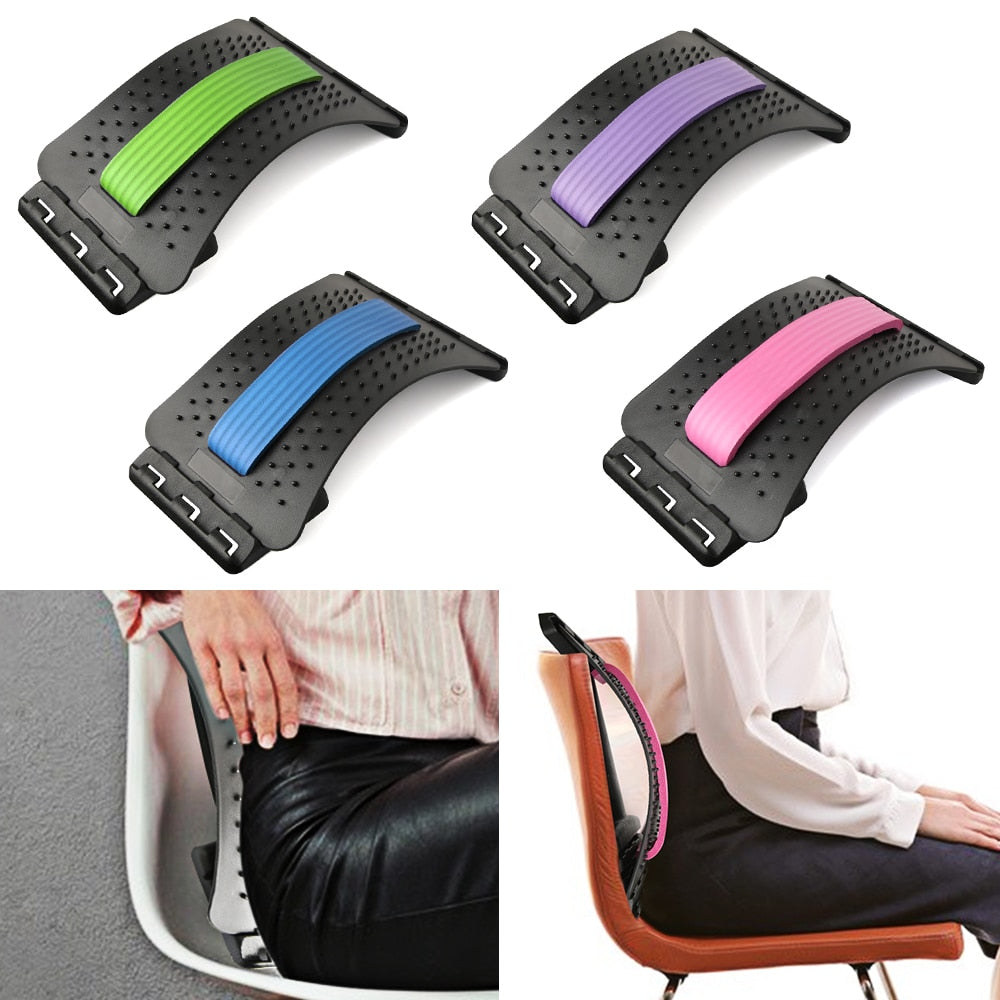 Back Roller Fitness Equipment Back Massage Stretcher Lumbar Support Relaxation Massager Spine Board Pain Relief Office Home Use