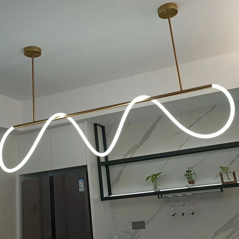 Post-Modern Restaurant Notes Long Hose Lamp Creative Bar Cafe Shop Art Front Desk Designer Chandeliers