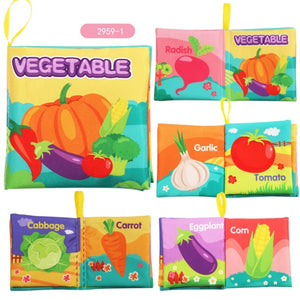 Kidsbooks Baby Early Learning Tearing Tail Cloth Book Parent-child Interactive Sound Paper Puzzle Cloth Book Toy