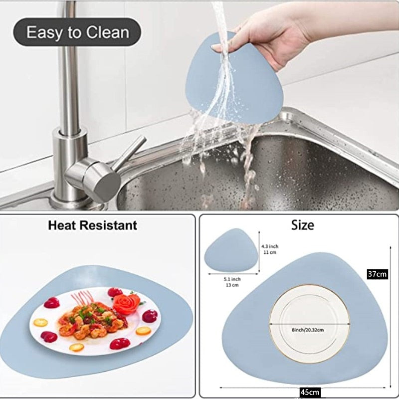 Inyahome PU Placemats for Table Waterproof Non-Slip Insulation Leather Place Mats Set Nordic Style Christmas Coaster Cup Mat