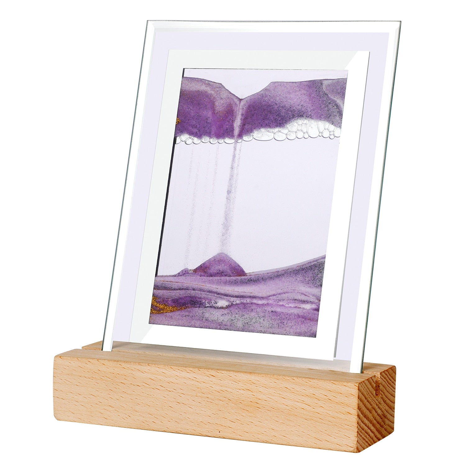 7/12inch Moving Sand Art Picture Round Glass 3D Deep Sea Sandscape In Motion Display Flowing Sand Frame Sand Painting