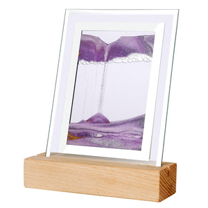 7/12inch Moving Sand Art Picture Round Glass 3D Deep Sea Sandscape In Motion Display Flowing Sand Frame Sand Painting