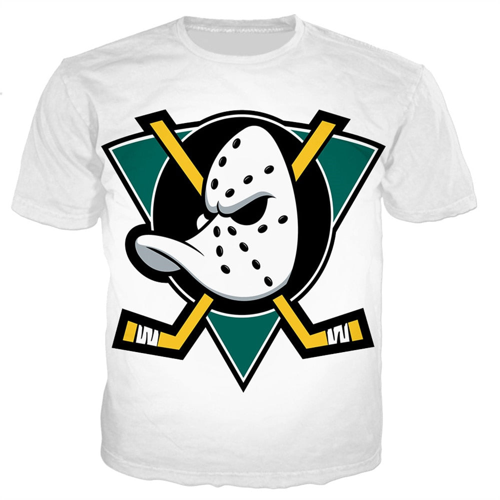 Spring and Summer Women's Short-sleeved Hockey Baseball Golf Street Style Element Clothing 3D Printing Men's T-shirt