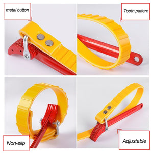 Belt Wrench Oil Filter Puller Adjustable Strap SpannerChain Jar Lids Cartridge Disassembly Tool Strap Opener Plumbing Tools