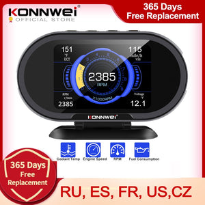 KONNWEI  KW206 OBD2 On-Board Computer Auto Car Digital Computer Display OBD 2 Scanner Fuel Consumption Water Temperature Gauge