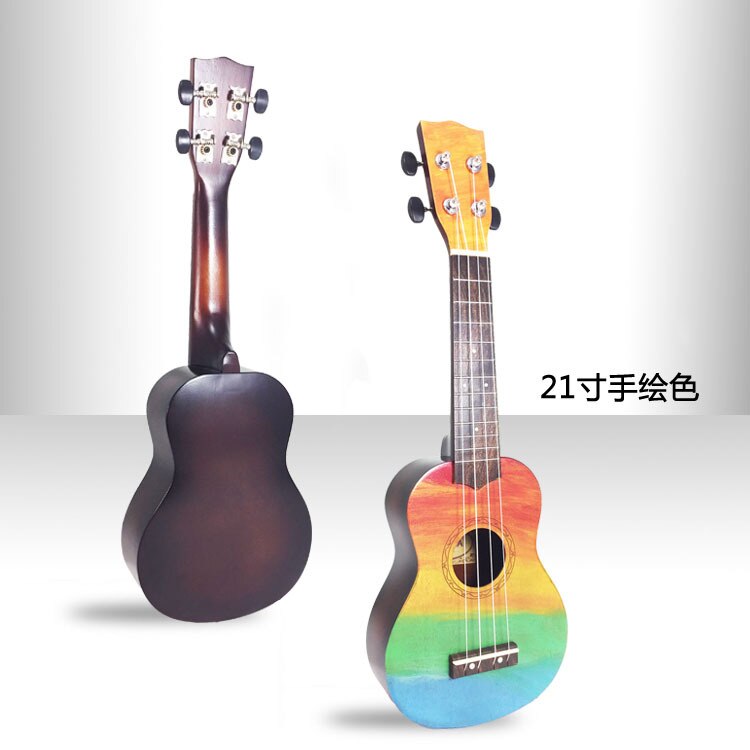 21/23 Inch Ukulele Soprano Beginner Ukulele Guitar Ukulele Mahogany Neck Delicate Tuning Peg 4 Strings Wood Ukulele