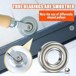 2IN1 Rubber Rolling Wheel Tools Wooden Handle Spline Roller For Renovator Window Installation Screen Door Household Hand Tool