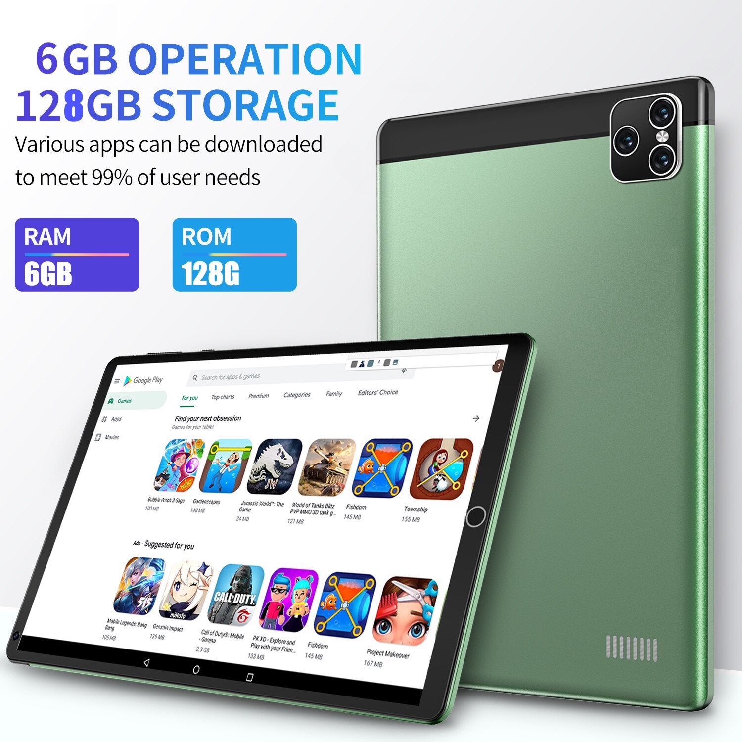 Global 5G Tablet PC P8 IPS 6GB 128GB 8 Inch Tablette 8800mAh New Pad Google Play GPS WPS Office 12 Core Dual SIM Send Keyboard
