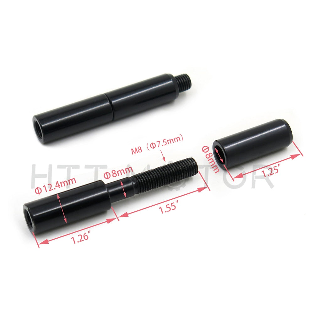 Aftermarket Free Shipping Motorcycle Parts Mirror Stem Extender/Extension Kit For Harley-Davidson +2.0 Inches Road King FLHR