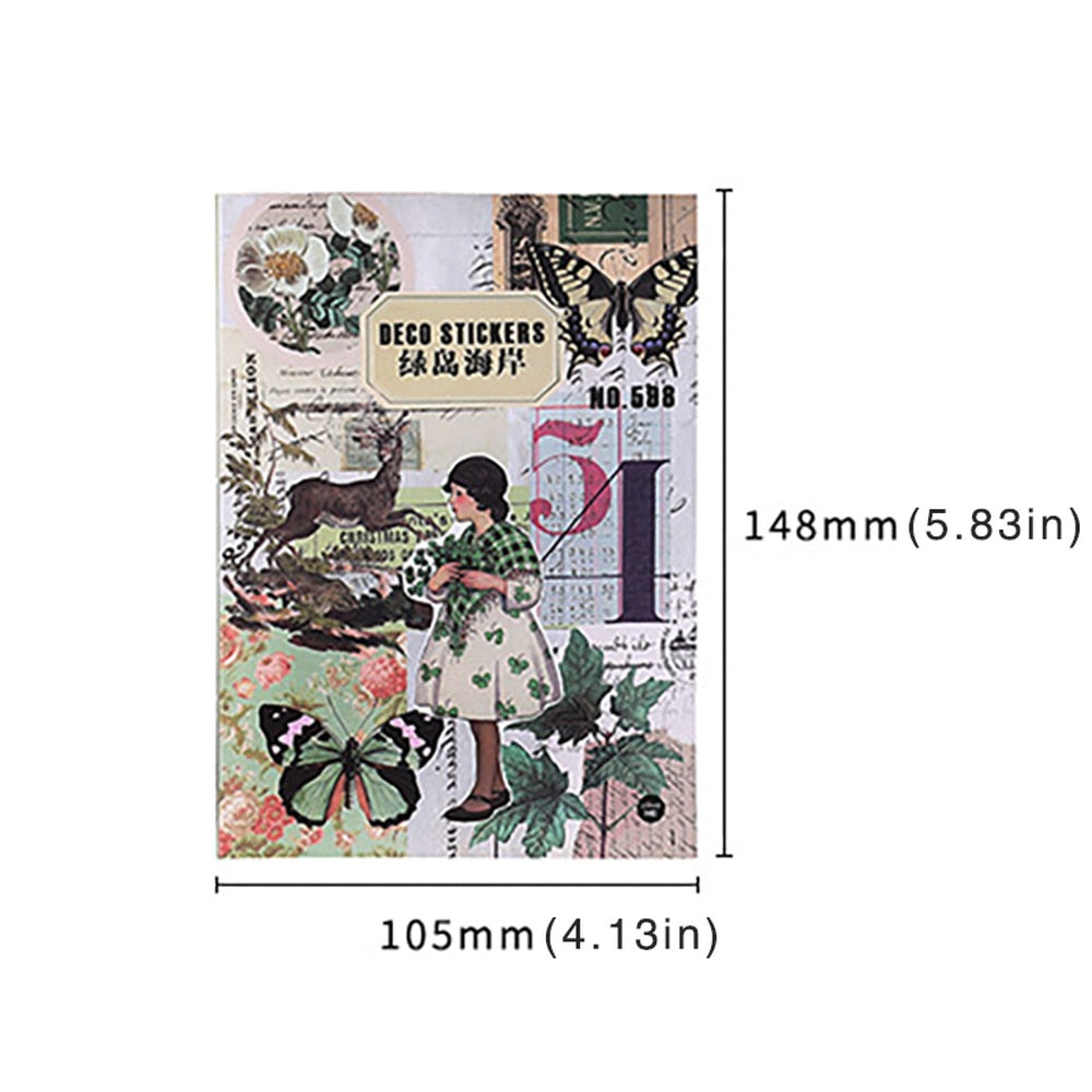 Mr.paper 4 Styles 20Pcs / Set Retro Plant Sticker Book Creative INS Style Hand Account Material Paper Decorative Stickers