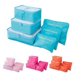 6Pcs/Set Travel Bag Men And Women Multifunction Clothing Luggage Organizer Bag Mesh Packing Cubes Unisex Travel Storage Bags Kit