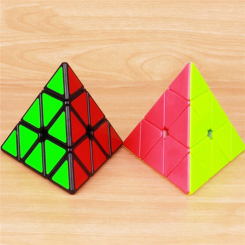 QY TOYS megaminxeds magic speed cube stickerless pyramidcube professional puzzle mirror cube educational toys for children