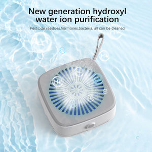 Protable Mini Food Purifier Vegetable Fruit Washing Machine Cleaner Wireless Charging for Kitchen Meat Tableware Home Appliances