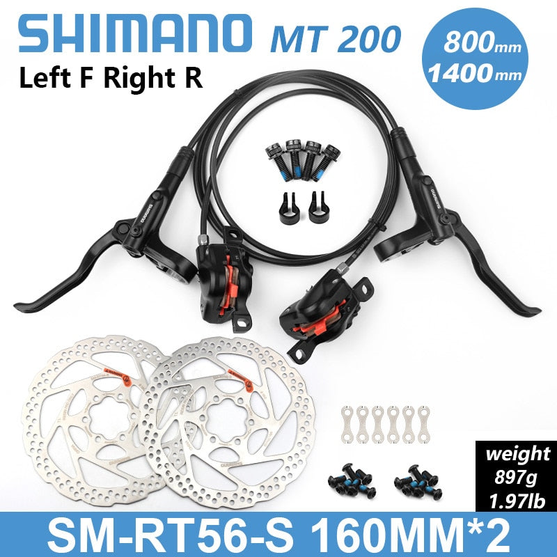 Shimano BR BL MT200 Bicycle Hydraulic Brake 800/1350/1450mm MTB Hydraulic Disc Brake Mountain Bike Upgrade MT315 Bike Parts