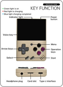 MIYOO MINI V2 Portable Retro Handheld Video Game Console Linux System Classic Gaming Emulator 2.8Inch IPS HD Screen Games Gifts