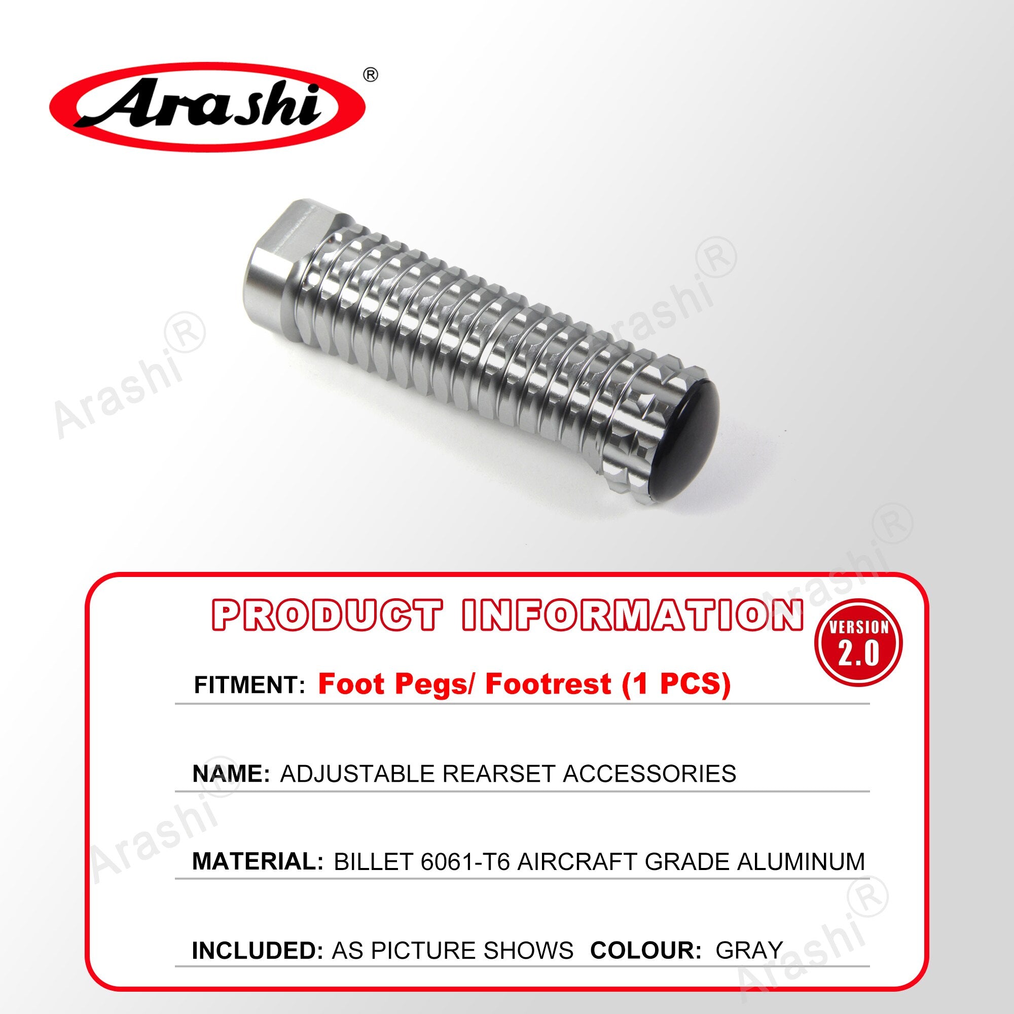 Arashi Spare Parts Adjustable Rearsets Replacement Shift Linkage Lever Gear Selector Motorcycle Footrest Spare Parts Foot Pegs