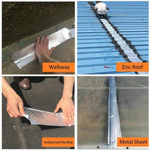 Aluminum Foil Butyl Rubber Tape Self Adhesive High temperature resistance Waterproof for Roof Pipe Repair Home Renovation Tools