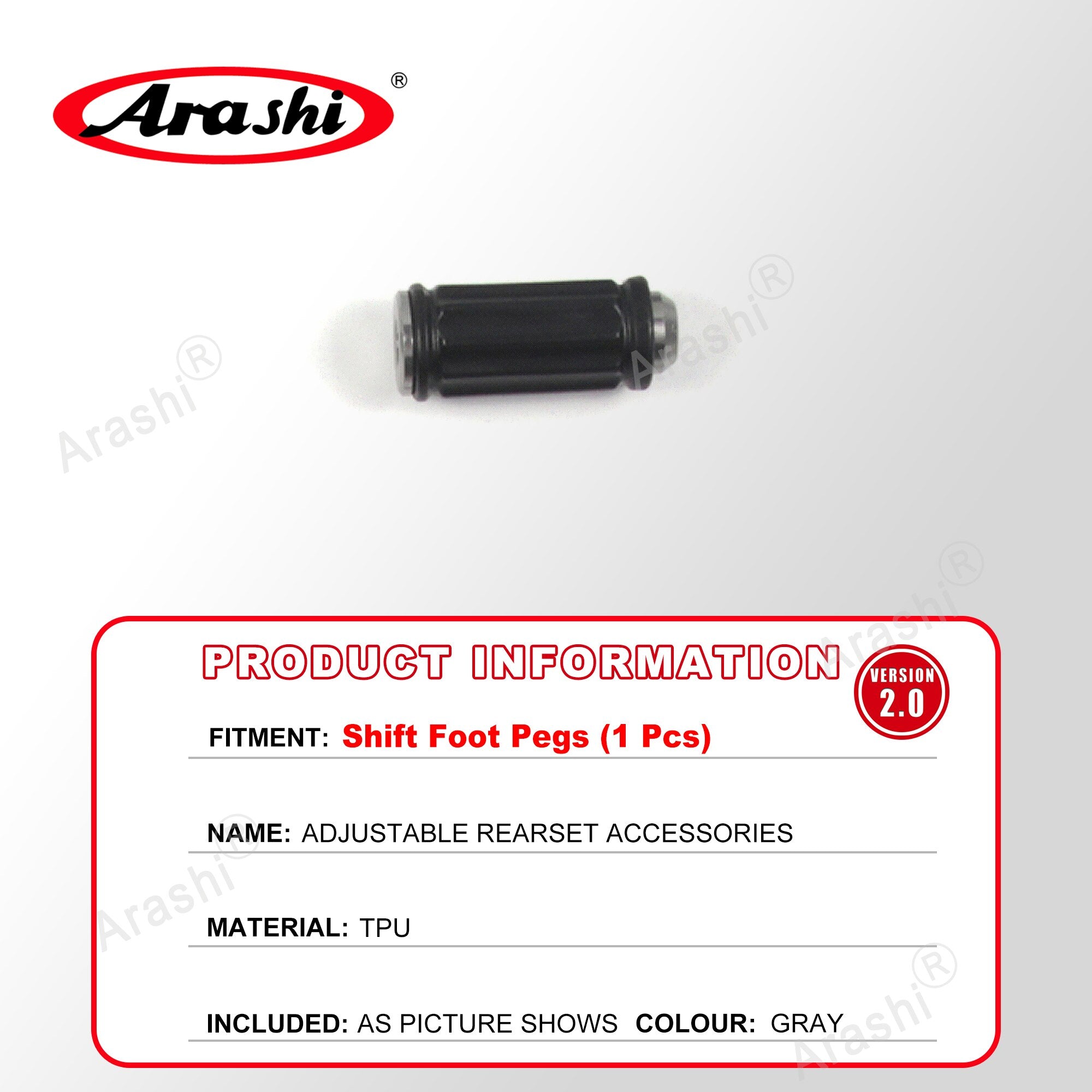 Arashi Spare Parts Adjustable Rearsets Replacement Shift Linkage Lever Gear Selector Motorcycle Footrest Spare Parts Foot Pegs