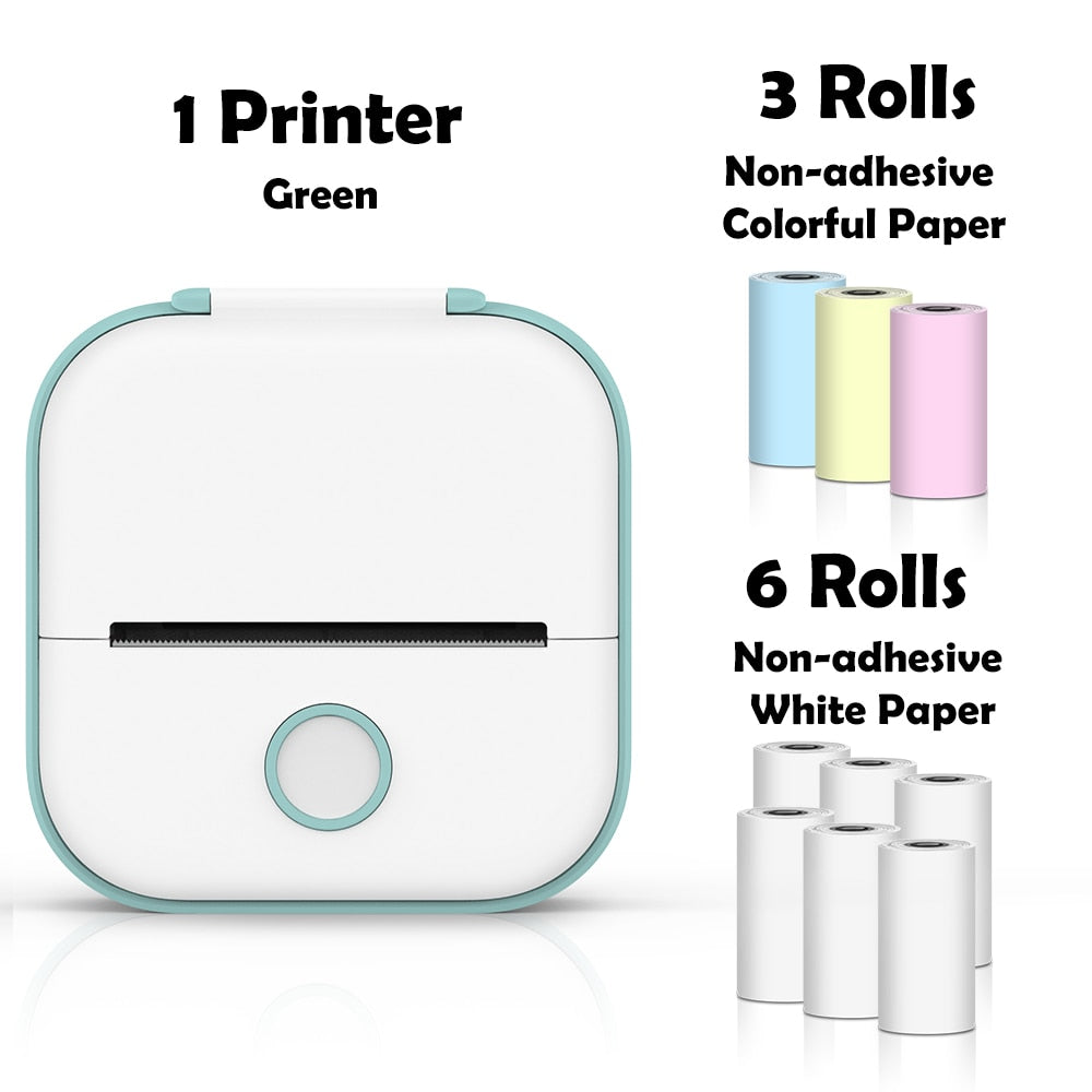 Phomemo T02 Mini Portable Printer Thermal Printing 53mm Sticker Wireless Inkless Mini Pocket Printer Self-adhesive Label Printer