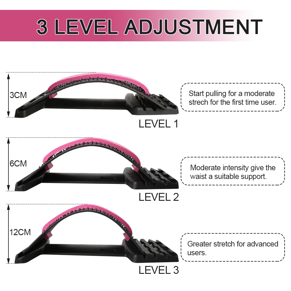 Back Roller Fitness Equipment Back Massage Stretcher Lumbar Support Relaxation Massager Spine Board Pain Relief Office Home Use