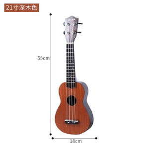21/23 Inch Ukulele Soprano Beginner Ukulele Guitar Ukulele Mahogany Neck Delicate Tuning Peg 4 Strings Wood Ukulele