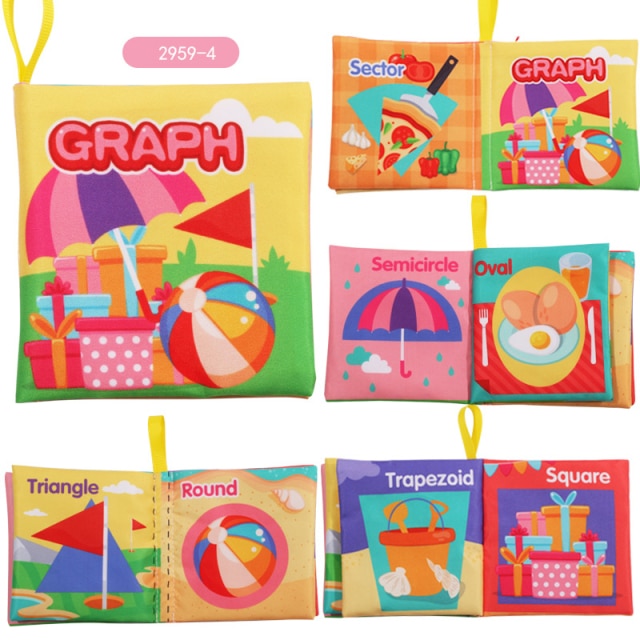 Kidsbooks Baby Early Learning Tearing Tail Cloth Book Parent-child Interactive Sound Paper Puzzle Cloth Book Toy