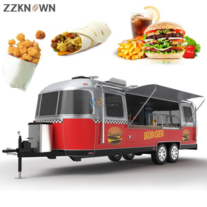 8M Length Custom Airstream Cart Concession Mobile Food Truck Ice Cream Mobile Trailers Catering Truck For Sale