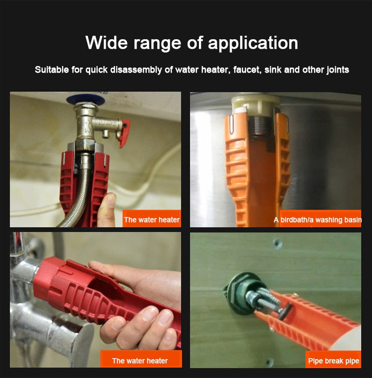 8 In 1 Sink Wrench Multifunctional Bathroom Plumbing Installation Tool 6 In 1 Household Water Pipe Faucet Disassembly Tool