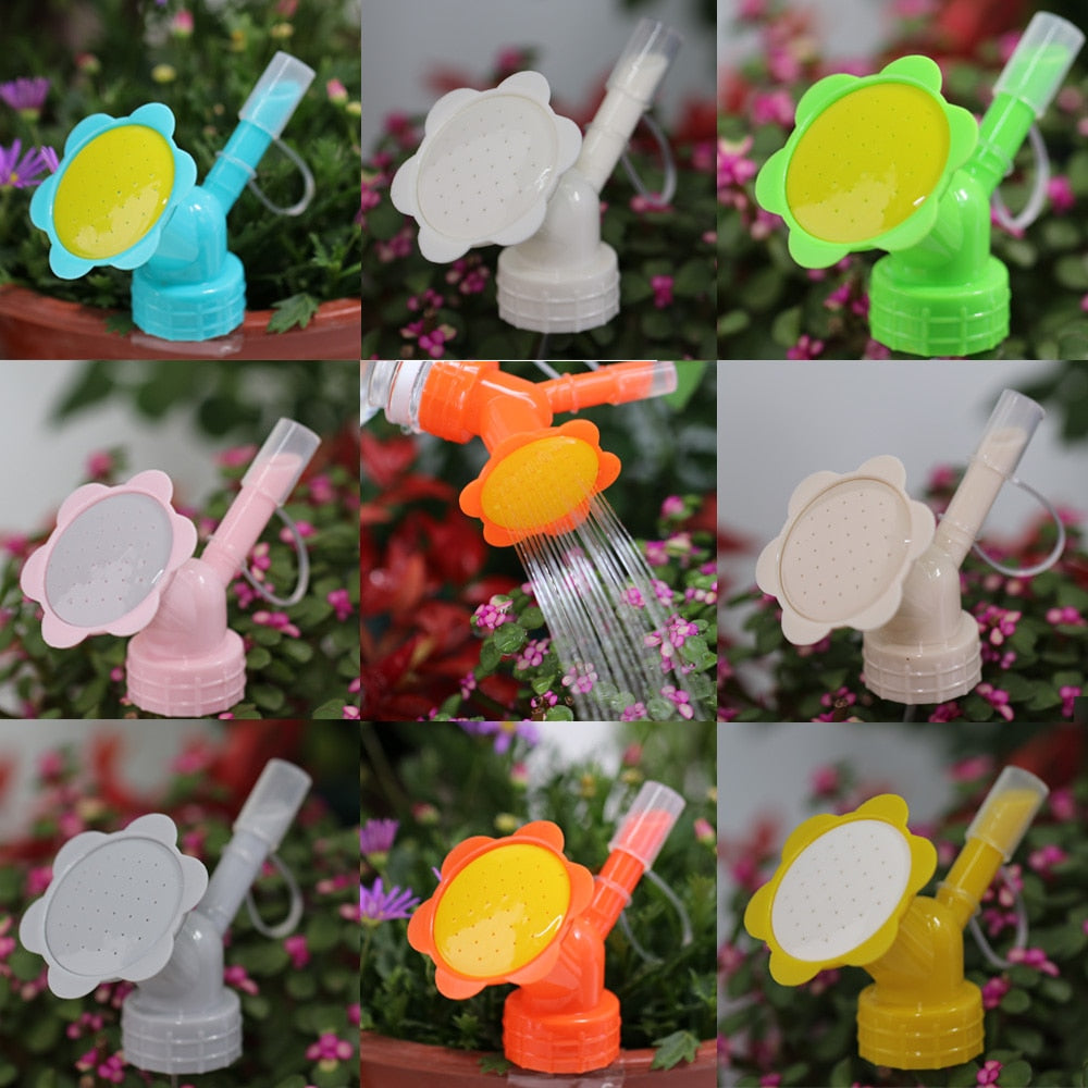 Bottle Cap Sprinker 2-IN-1 Home Garden Mini Watering Can Double Head Water Spout Bonsai Nozzle for Indoor Outdoor Seedling Plant