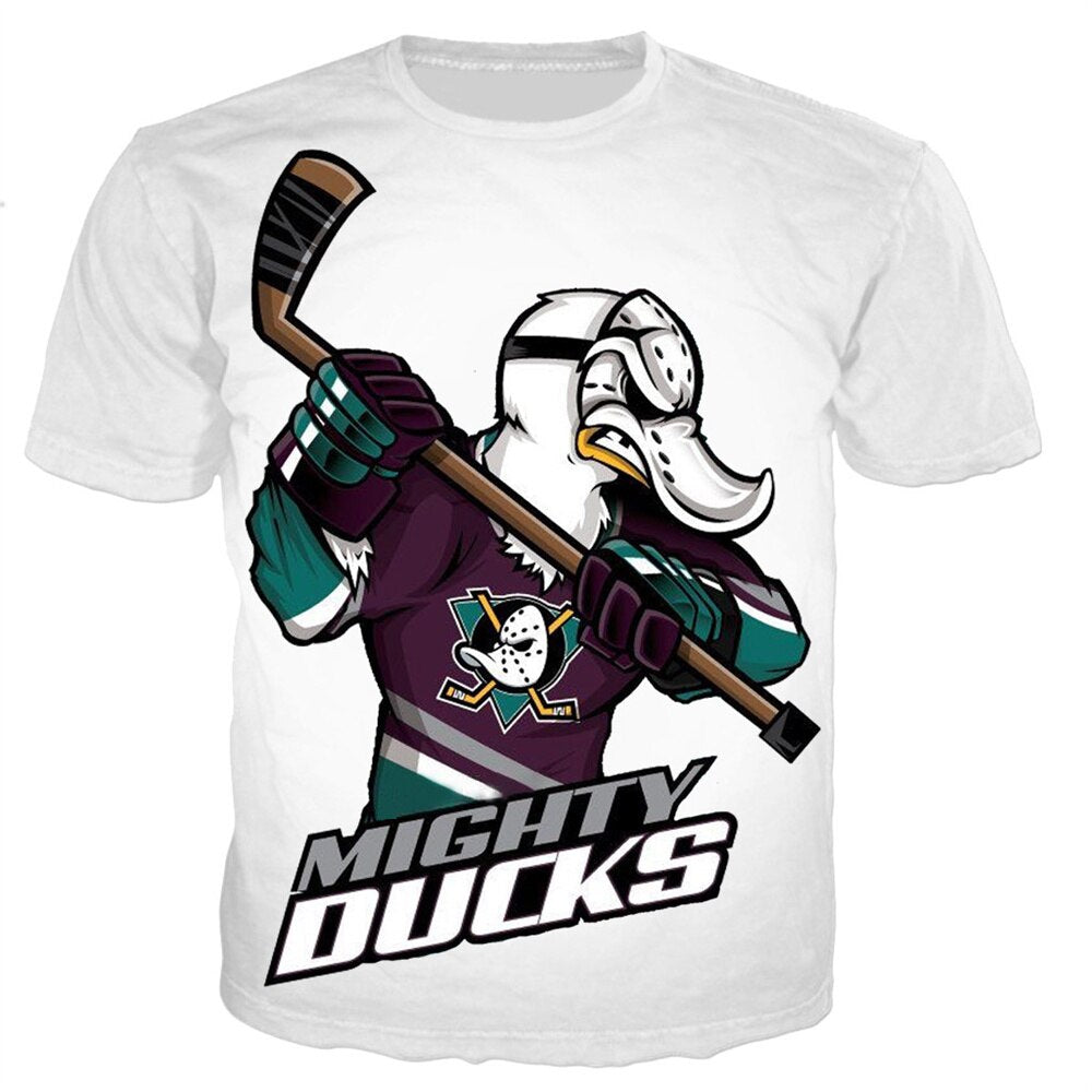 Spring and Summer Women's Short-sleeved Hockey Baseball Golf Street Style Element Clothing 3D Printing Men's T-shirt