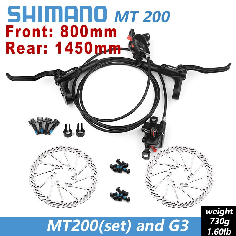 Shimano BR BL MT200 Bicycle Hydraulic Brake 800/1350/1450mm MTB Hydraulic Disc Brake Mountain Bike Upgrade MT315 Bike Parts