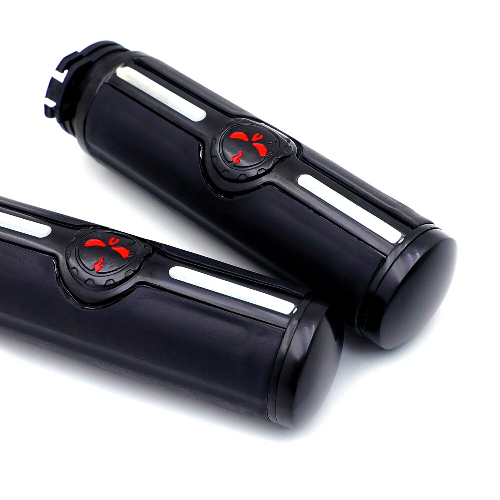 For Harley Davidson 1996-Later VRSC XL XR Dyna Softail YAMAHA Chr Aftermarket Free Shipping Motorcycle Parts Skull 1" Hand Grips