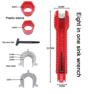 8 In 1 Sink Wrench Multifunctional Bathroom Plumbing Installation Tool 6 In 1 Household Water Pipe Faucet Disassembly Tool