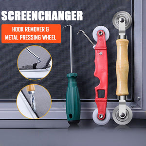 2IN1 Rubber Rolling Wheel Tools Wooden Handle Spline Roller For Renovator Window Installation Screen Door Household Hand Tool