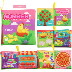 Kidsbooks Baby Early Learning Tearing Tail Cloth Book Parent-child Interactive Sound Paper Puzzle Cloth Book Toy