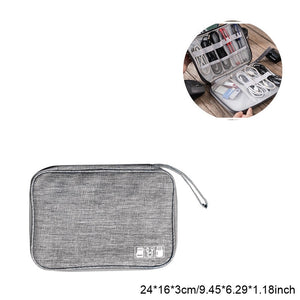Travel Wire Bag Portable Waterproof Cable Pouch USB Electronics Charger Organizer Digital Gadget Kit Cosmetic Case Accessories