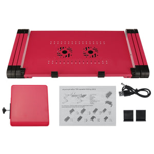 Aluminum Laptop Folding Table Computer Desk Stand for Bed 360 Degree Rotation MultiFunctional Portable Table 52.5x26.4x5cm