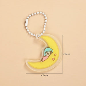 JIANWU Creative Cute Transparent 3 ring Mini Loose-leaf Hand Book Student Portable Notebook ring binder Kawaii School Supplies
