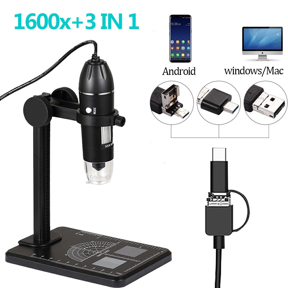 TDKMR 1200X 1080P USB High Definition Electronic Digital Microscope 7 Inch Large LCD Display for Soldering Cell Phone Repair
