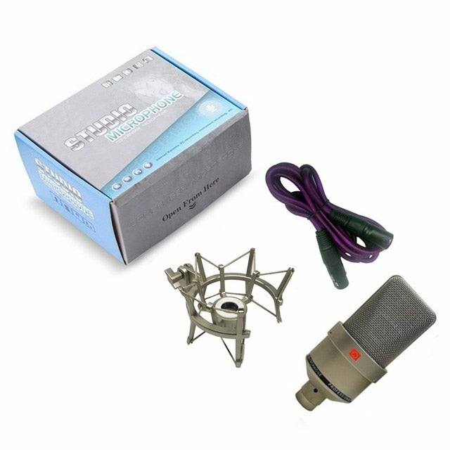Professional Condenser Microphone Studio For PC Laptop Computer Mic Karaoke Singing Streaming USB Wired Mikrofon Mike Microphn