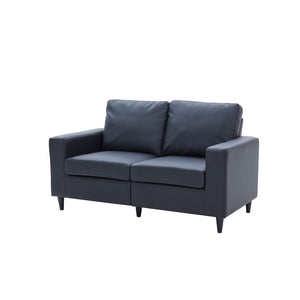 FurnitureModern Style Loveseat PU Leather Upholstered Couch Furniture for Home or Office (Loveseat)