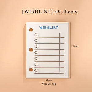 JIANWU Creative Cute Transparent 3 ring Mini Loose-leaf Hand Book Student Portable Notebook ring binder Kawaii School Supplies
