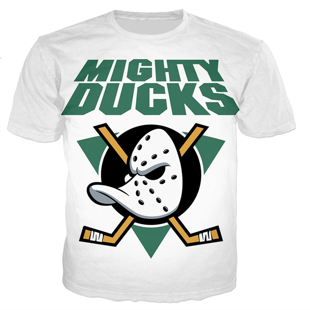 Spring and Summer Women's Short-sleeved Hockey Baseball Golf Street Style Element Clothing 3D Printing Men's T-shirt