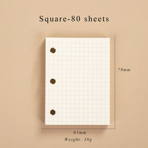JIANWU Creative Cute Transparent 3 ring Mini Loose-leaf Hand Book Student Portable Notebook ring binder Kawaii School Supplies