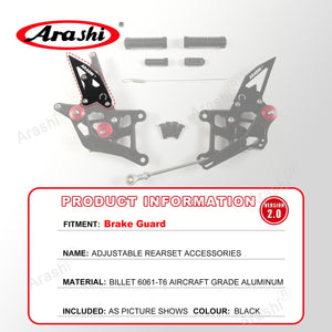 Arashi Spare Parts Adjustable Rearsets Replacement Shift Linkage Lever Gear Selector Motorcycle Footrest Spare Parts Foot Pegs