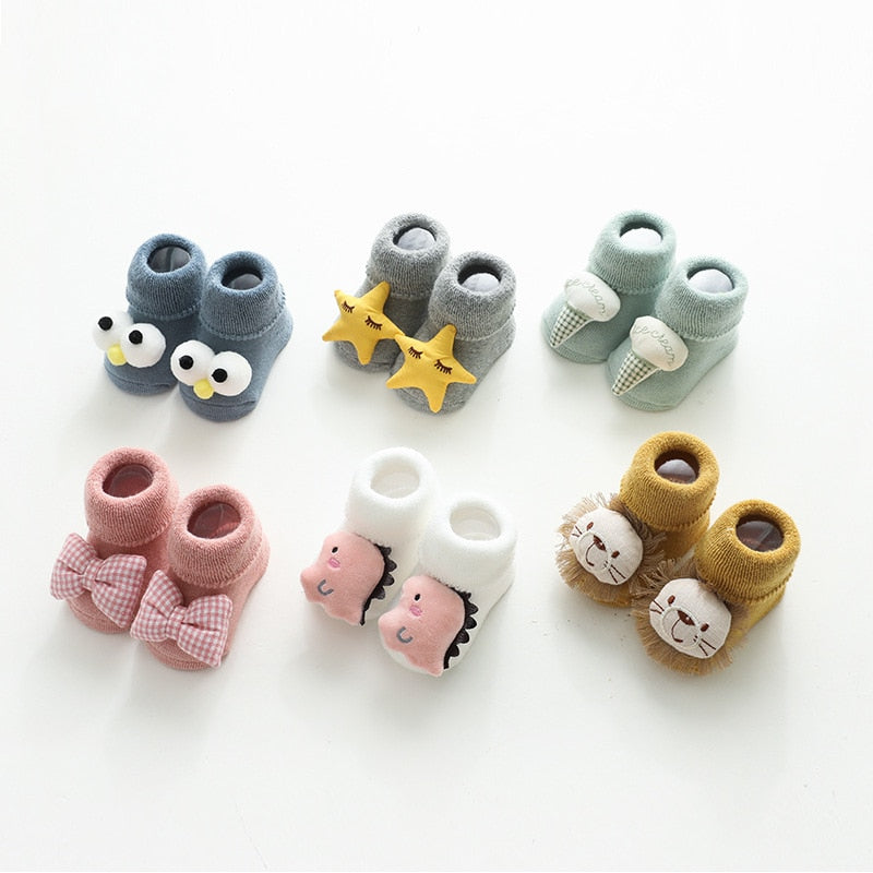 Thicken Baby Kids Socks Autumn Winter Cotton Striped Socks Warm Toddler Boy Girls Floor Socks Children Clothing Accessories