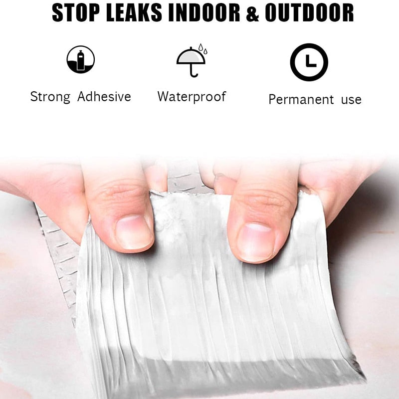 Aluminum Foil Butyl Rubber Tape Self Adhesive High temperature resistance Waterproof for Roof Pipe Repair Home Renovation Tools