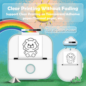 Phomemo T02 Portable Mini Wireless Thermal Pocket Printer Self-adhesive Stickers Use for DIY,Journal Sticker impresora portátil